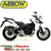 Terminale Di Scarico Arrow Honda CB 500 F 13 - 2015 Slip-On Race-Tech Carbonio Moto Fondello Carbonio