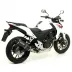Terminale Di Scarico Arrow Honda CB 500 F 13 - 2015 Slip-On Race-Tech Carbonio Moto Fondello Carbonio