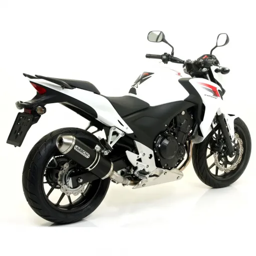 Terminale Di Scarico Arrow Honda CB 500 F 13 - 2015 Slip-On Race-Tech Alluminio Dark Moto