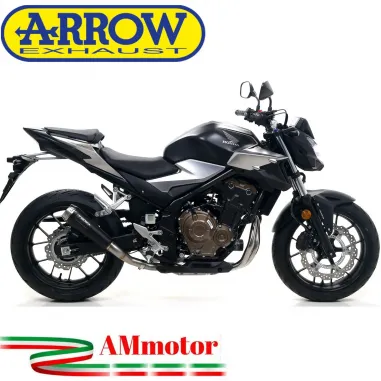 Terminale Di Scarico Arrow Honda CB 500 F 19 - 2020 Slip-On Pro Race Nichrom Dark Moto