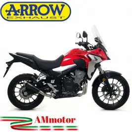 Terminale Di Scarico Arrow Honda CB 500 X 19 - 2020 Slip-On Pro Race Nichrom Dark Moto