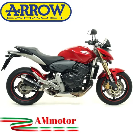 Terminale Di Scarico Arrow Honda CB 600 F Hornet 07 - 2013 Slip-On Thunder Alluminio Dark Moto