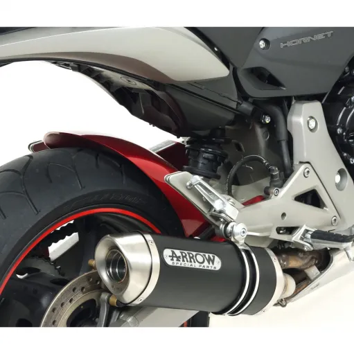 Terminale Di Scarico Arrow Honda CB 600 F Hornet 07 - 2013 Slip-On Thunder Alluminio Dark Moto