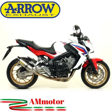 Terminale Di Scarico Arrow Honda CB 650 F 14 - 2018 Slip-On Thunder Titanio Moto