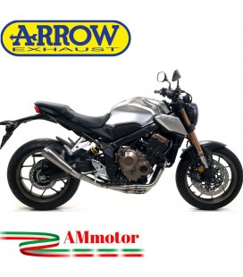 Terminale Di Scarico Arrow Honda CB 650 R 19 - 2022 Slip-On Pro-Race Titanio Moto