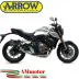 Terminale Di Scarico Arrow Honda CB 650 R 19 - 2023 Slip-On Thunder Alluminio Dark Moto Fondello Carbonio