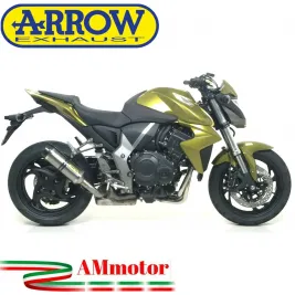 Terminale Di Scarico Arrow Honda CB 1000 R 08 - 2017 Slip-On Street Thunder Titanio Moto Fondello Carbonio