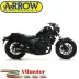 Terminale Di Scarico Arrow Honda Rebel 500 20 - 2021 Slip-On Dark Moto Fondello Alluminio