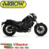 Terminale Di Scarico Arrow Honda Rebel 500 20 - 2021 Slip-On Dark Moto Fondello Alluminio Dark