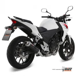Mivv Honda Cb 500 F / X 13 - 2015 Terminale Di Scarico Marmitta Gp Black Moto Omologato 2