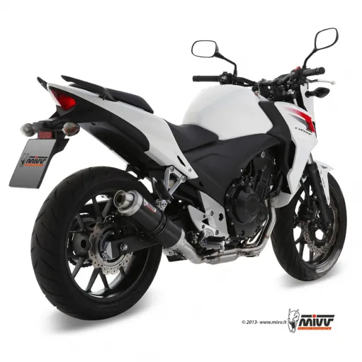 Mivv Honda Cb 500 F / X 13 - 2015 Terminale Di Scarico Marmitta Gp Black Moto Omologato