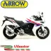 Terminale Di Scarico Arrow Honda Cbr 500 R 13 - 2015 Slip-On Race-Tech Alluminio Moto Fondello Carbonio