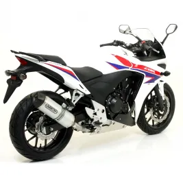 Terminale Di Scarico Arrow Honda Cbr 500 R 13 - 2015 Slip-On Race-Tech Alluminio Moto Fondello Carbonio 2