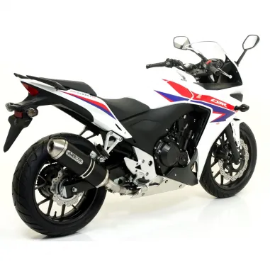Terminale Di Scarico Arrow Honda Cbr 500 R 13 - 2015 Slip-On Race-Tech Alluminio Dark Moto