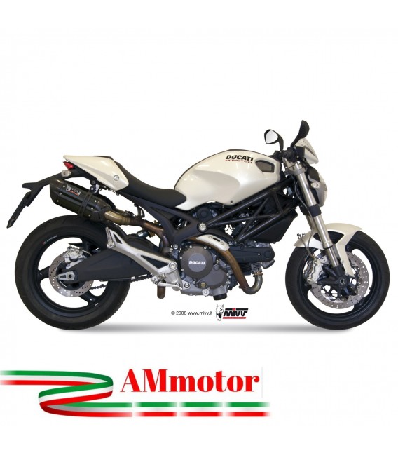 Mivv Ducati Monster 696 Terminali Di Scarico Moto Marmitte Suono Inox Nero