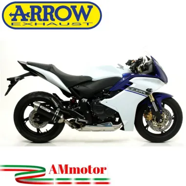 Terminale Di Scarico Arrow Honda Cbr 600 F 11 - 2013 Slip-On Thunder Alluminio Dark Moto