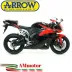 Terminale Di Scarico Arrow Honda Cbr 600 RR 09 - 2012 Slip-On Indy-Race Titanio Moto Fondello Carbonio