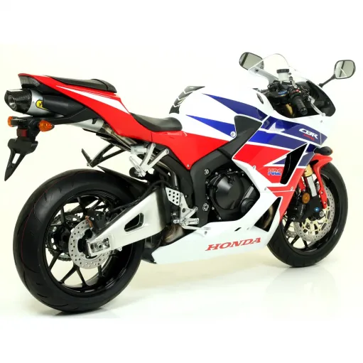 Terminale Di Scarico Arrow Honda Cbr 600 RR 13 - 2016 Slip-On Indy-Race Alluminio Moto Fondello Carbonio