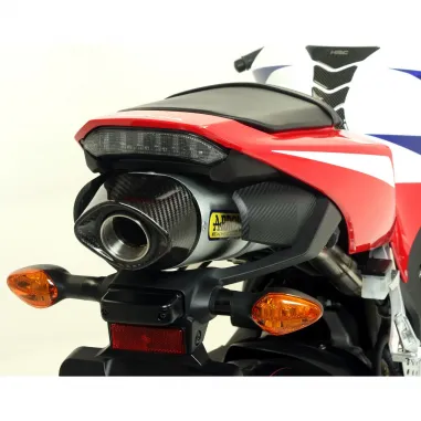 Terminale Di Scarico Arrow Honda Cbr 600 RR 13 - 2016 Slip-On Indy-Race Alluminio Moto Fondello Carbonio