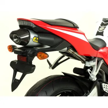 Terminale Di Scarico Arrow Honda Cbr 600 RR 13 - 2016 Slip-On Indy-Race Titanio Moto Fondello Carbonio