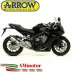 Terminale Di Scarico Arrow Honda Cbr 650 F 14 - 2018 Slip-On Thunder Alluminio Moto Fondello Carbonio