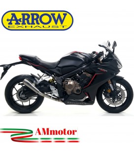Terminale Di Scarico Arrow Honda Cbr 650 R 19 - 2022 Slip-On Pro-Race Titanio Moto