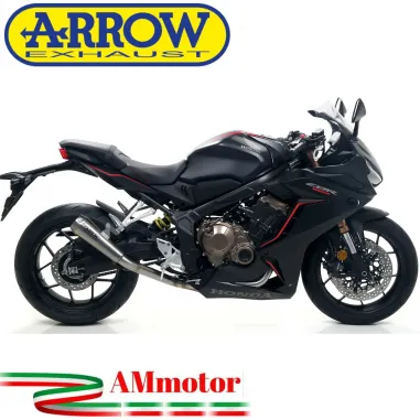 Terminale Di Scarico Arrow Honda Cbr 650 R 19 - 2022 Slip-On Pro-Race Titanio Moto