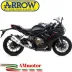 Terminale Di Scarico Arrow Honda Cbr 650 R 19 - 2022 Slip-On Thunder Alluminio Moto Fondello Carbonio