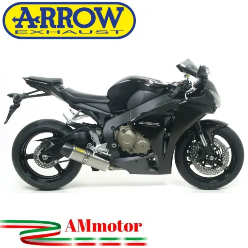 Terminale Di Scarico Arrow Honda Cbr 1000 RR 08 - 2011 Slip-On Indy Race Titanio Moto Fondello Carbonio