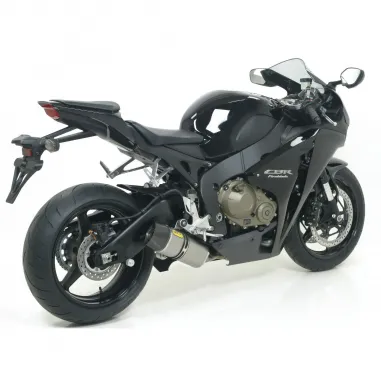 Terminale Di Scarico Arrow Honda Cbr 1000 RR 08 - 2011 Slip-On Indy Race Titanio Moto Fondello Carbonio