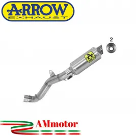Terminale Di Scarico Arrow Honda Cbr 1000 RR 12 - 2013 Slip-On GP2 Titanio Moto
