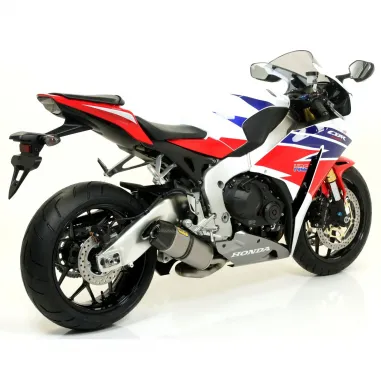 Terminale Di Scarico Arrow Honda Cbr 1000 RR 12 - 2013 Slip-On Indy Race Alluminio Moto Fondello Carbonio