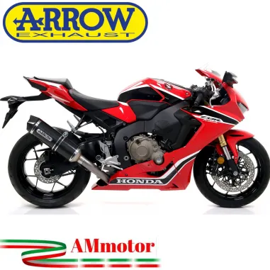 Terminale Di Scarico Arrow Honda Cbr 1000 RR 17 - 2019 Slip-On Race-Tech Carbonio Moto
