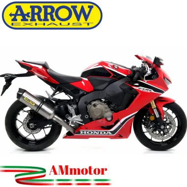 Terminale Di Scarico Arrow Honda Cbr 1000 RR 17 - 2019 Slip-On Race-Tech Titanio Moto