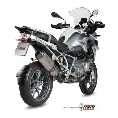 Mivv Bmw R 1200 Gs / Adventure 13 - 2018 Terminale Di Scarico Moto Marmitta Speed Edge Titanio Omologato