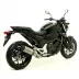 Terminale Di Scarico Arrow Honda NC 700 S 12 - 2014 Slip-On Race-Tech Titanio Moto Fondello Carbonio