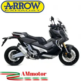Terminale Di Scarico Arrow Honda X-Adv 750 17 - 2020 Slip-On Race-Tech Alluminio Moto Fondello Carbonio Vers Corta