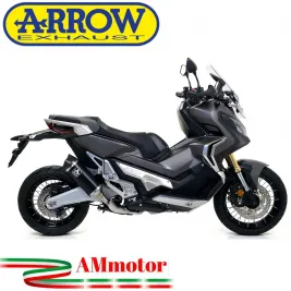 Terminale Di Scarico Arrow Honda X-Adv 750 17 - 2020 Slip-On Race-Tech Alluminio Dark Moto Fondello Carbonio Vers Corta