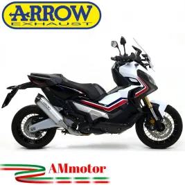 Terminale Di Scarico Arrow Honda X-Adv 750 17 - 2020 Slip-On Race-Tech Alluminio Moto Fondello Carbonio