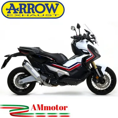 Terminale Di Scarico Arrow Honda X-Adv 750 17 - 2020 Slip-On Race-Tech Alluminio Moto Fondello Carbonio