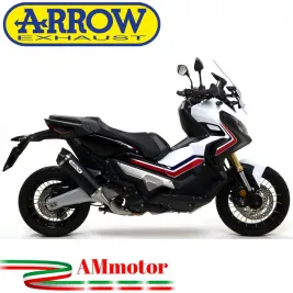 Terminale Di Scarico Arrow Honda X-Adv 750 17 - 2020 Slip-On Race-Tech Alluminio Dark Moto Fondello Carbonio
