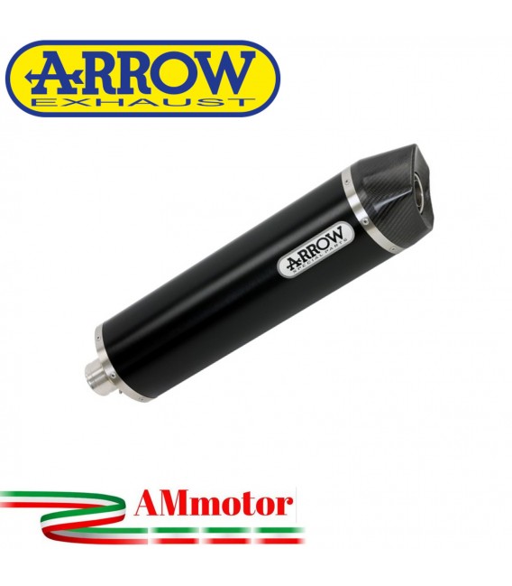 Terminale Di Scarico Arrow Honda Africa Twin Adv Sports 18 - 2019 Slip-On Maxi Race-Tech Alluminio Dark Moto Fondello Carbonio