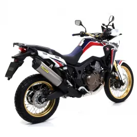 Terminale Di Scarico Arrow Honda Crf 1000L Africa Twin 16 - 2019 Slip-On Maxi Race-Tech Titanio Moto Fondello Carbonio 2