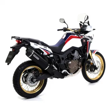 Terminale Di Scarico Arrow Honda Crf 1000L Africa Twin 16 - 2019 Slip-On Maxi Race-Tech Alluminio Dark Moto Fondello Carbonio