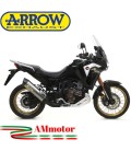 Terminale Di Scarico Arrow Honda Crf 1100L Africa Twin 2020 Slip-On Maxi Race-Tech Titanio Moto Fondello Carbonio