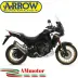 Terminale Di Scarico Arrow Honda Crf 1100L Africa Twin 20 - 2023 Maxi Race-Tech Titanio Moto Fondello Carbonio