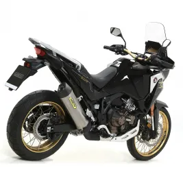 Terminale Di Scarico Arrow Honda Crf 1100L Africa Twin 20 - 2023 Maxi Race-Tech Titanio Moto Fondello Carbonio 2