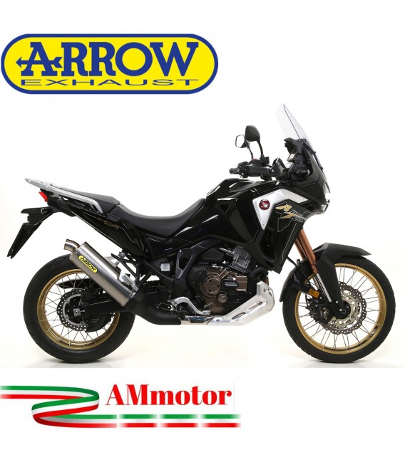 Terminale Di Scarico Arrow Honda Crf 1100L Africa Twin 2020 Slip-On Maxi Race-Tech Titanio Moto