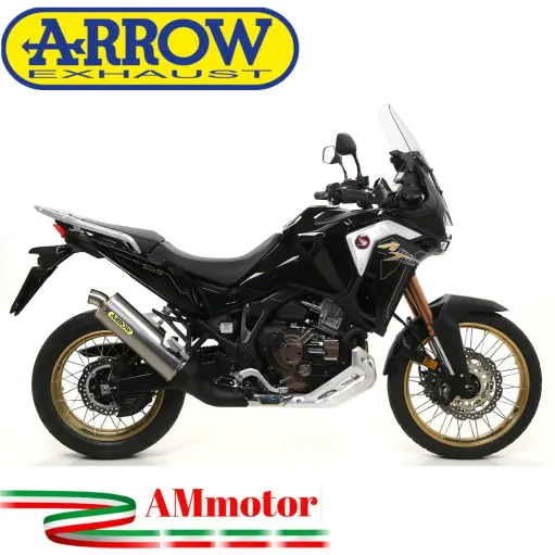 Terminale Di Scarico Arrow Honda Crf 1100L Africa Twin 20 - 2023 Maxi Race-Tech Titanio Moto