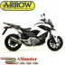 Terminale Di Scarico Arrow Honda NC 700 X 12 - 2013 Slip-On Race-Tech Titanio Moto Fondello Carbonio